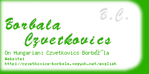 borbala czvetkovics business card